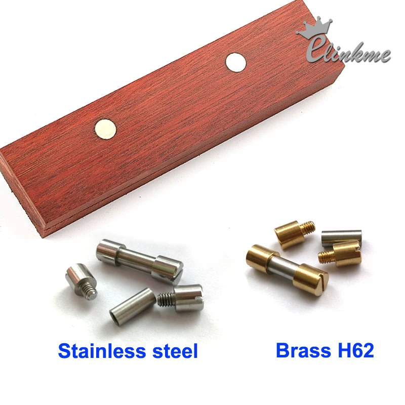 

4pcs/lot,6mm x 32mm (6x17) Brass or Stainless steel Corby Bolt Rivet Brass or Stainless steel Knife Handle Fastener(EAM)