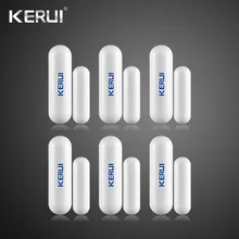 6 шт. KERUI беспроводной дверной зазор Окно Магнитный датчик детектор открывания двери напоминание 433 МГц ForWiFi домашняя система охранной сигнализации