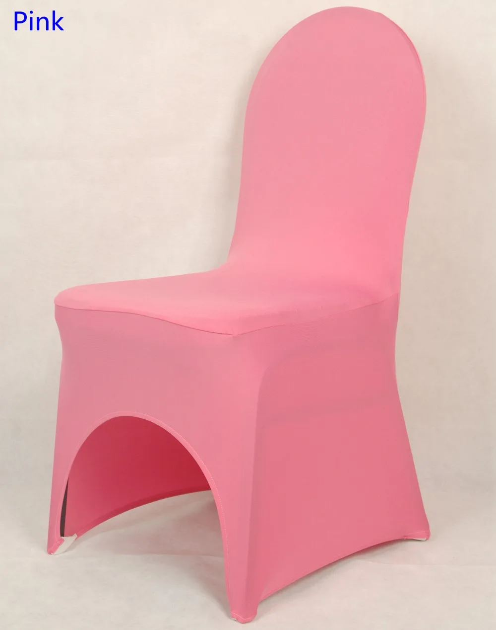 Colour Pink Stretch Chair Cover For Wedding Decoration Banquet Lycra Chair Cover For Sale