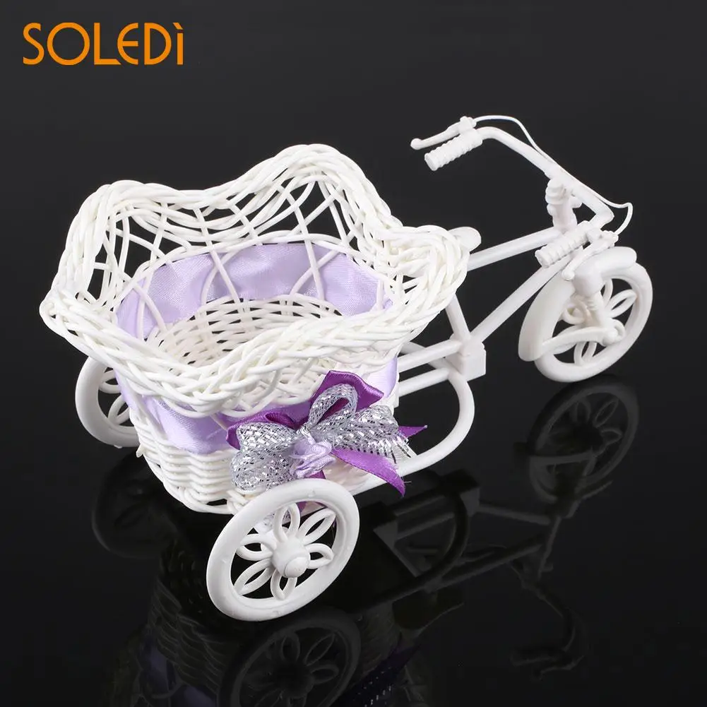 

Tricycle Bike Pentagram Basket Container Vases Flower Home Weddding Decoration Container Bikes Display