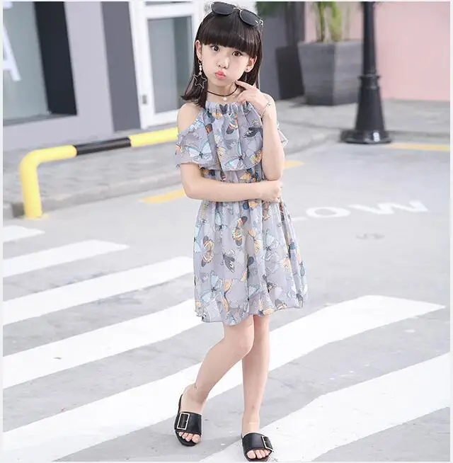 Baby Girl Dress 2017 Summer Children  half Sleeve animal Dresses With Hedging  Kids Princess Summer children Dresses For Girls