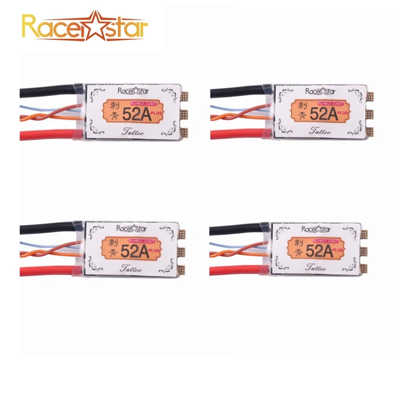 Татуировка Racerstar + 52A BLheli_32 72 МГц GD32F150 2 6S ESC Dshot1200 датчик готового тока Светодиодная