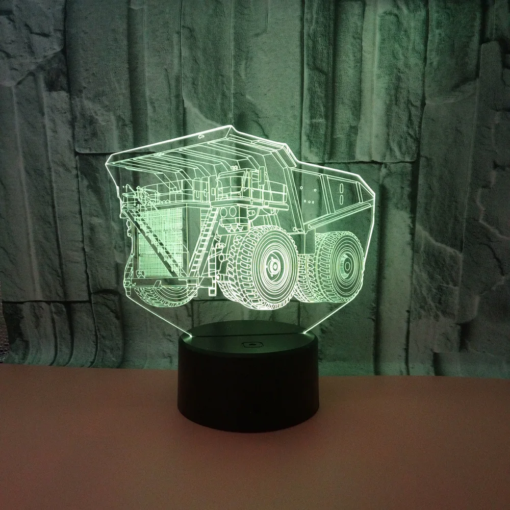 3d лампа для строительной машины маленький светодиодный ночсветильник с