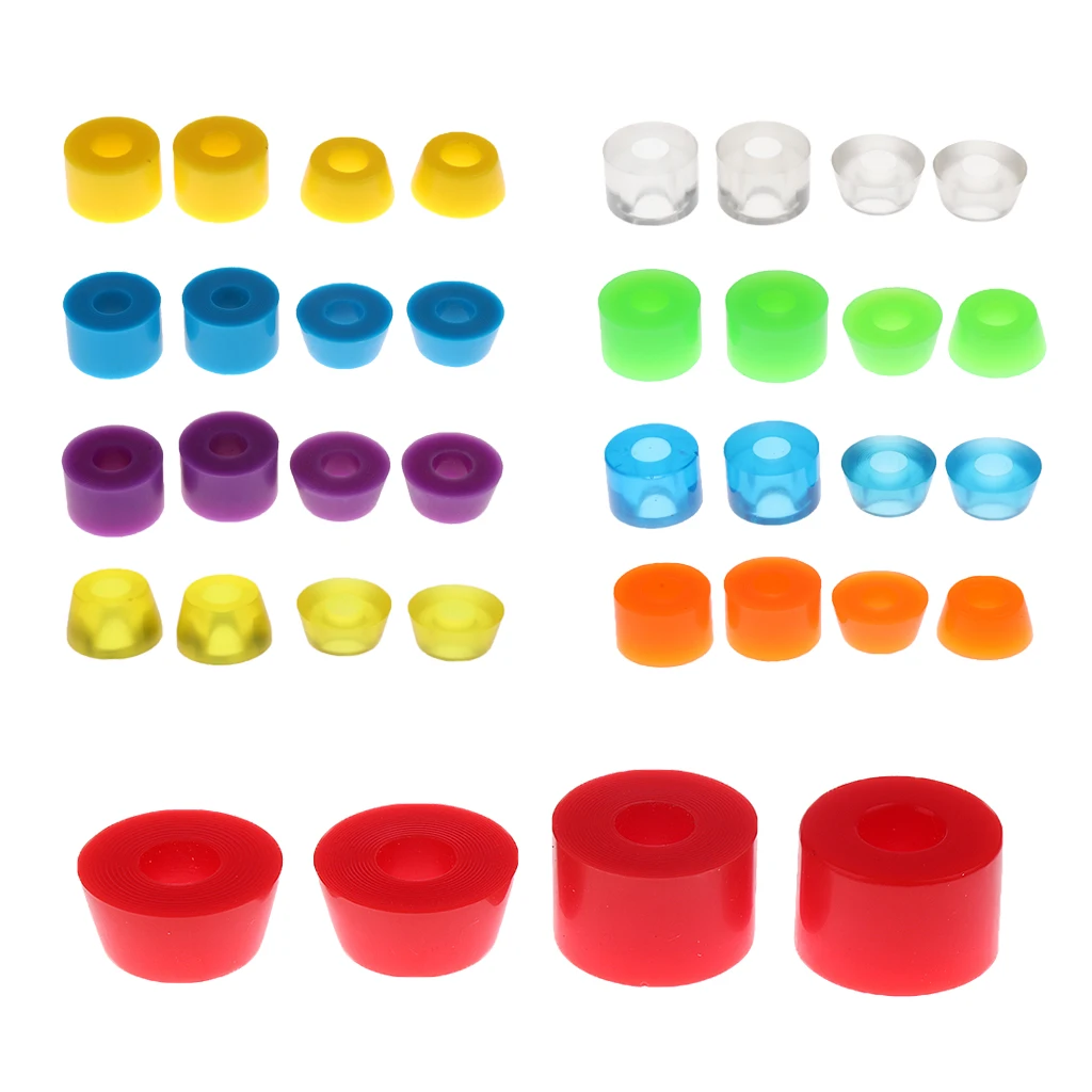 2 Pairs Replacement Bushings 90A Longboard Skateboard Truck Kit for 2 Trucks