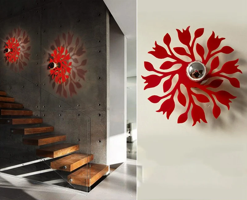Novelty Tulips Flower 3D Shadow Projection Shape Wall Lights EUNA Plug Light Stair Lamp Modern Art Decor Fashion Bedroom Light (5)