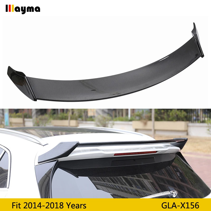 

Fake Carbon Fiber rear trunk spoiler For Benz GLA GLA180 GLA200 GLA250 2014-2018 years GLA X156 ABS Roof wing spoiler