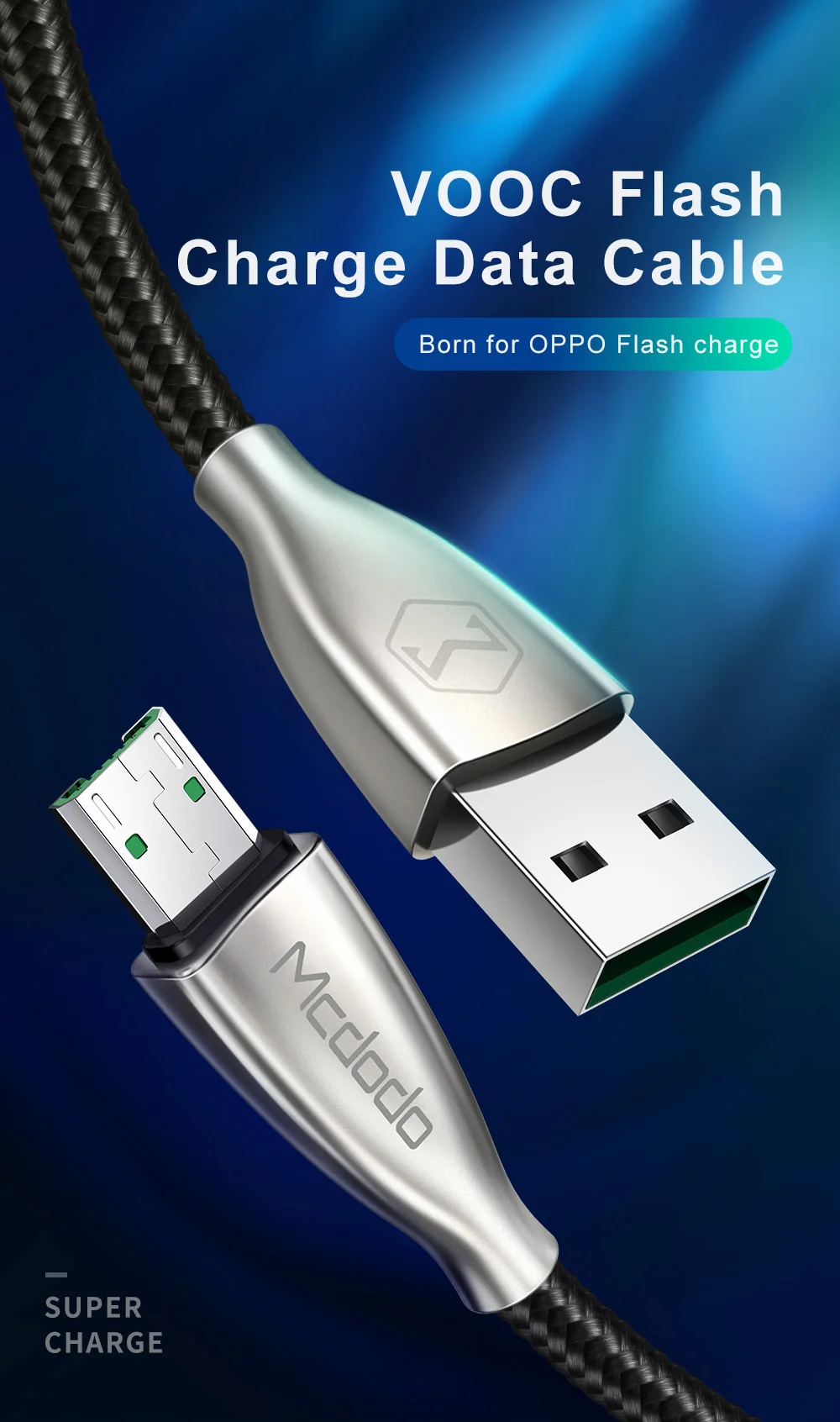 Mcdodo Micro USB кабель 4A быстрая вспышка зарядка VOOC для OPPO R15 R11 R11s plus R17 кабель для передачи данных Шнур зарядное устройство для Xiaomi Android Micro