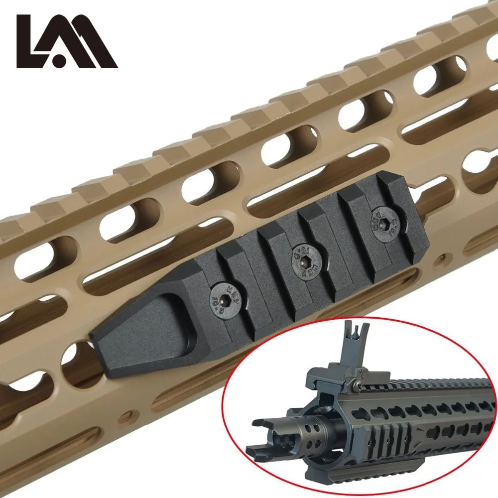 

LAMBUL Keymod Handguard Rail Fuzil Hunting Accessories 5 Slots URX 4.0 Carabina Quad Rail AR15 M4 M16