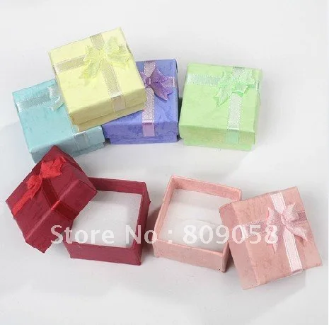 

Wholesale Factory Price Ring Stud Earring Packaging Box,114pcs Mixed Color Paper Jewelry Gift Display Box Case