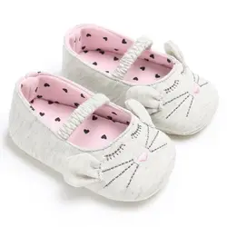 Хлопковые мягкие детские обувь для девочек новый животных с милым принтом для новорожденных Обувь для малышей все сезоны обувь для детей