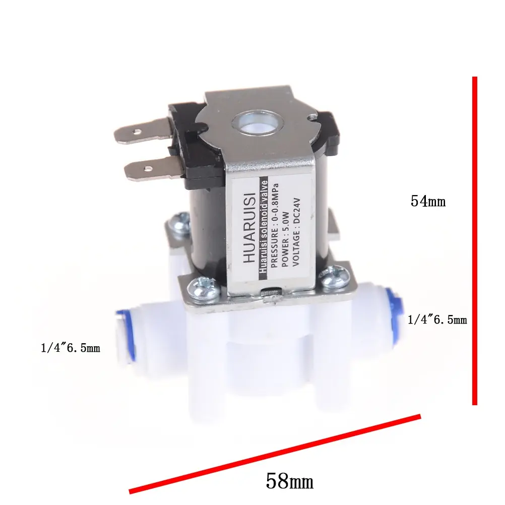 24 В DC электромагнитный клапан электрический водяной клапан 1/4 "шланг соединения для RO обратного осмоса Pure Системы RO контроллер