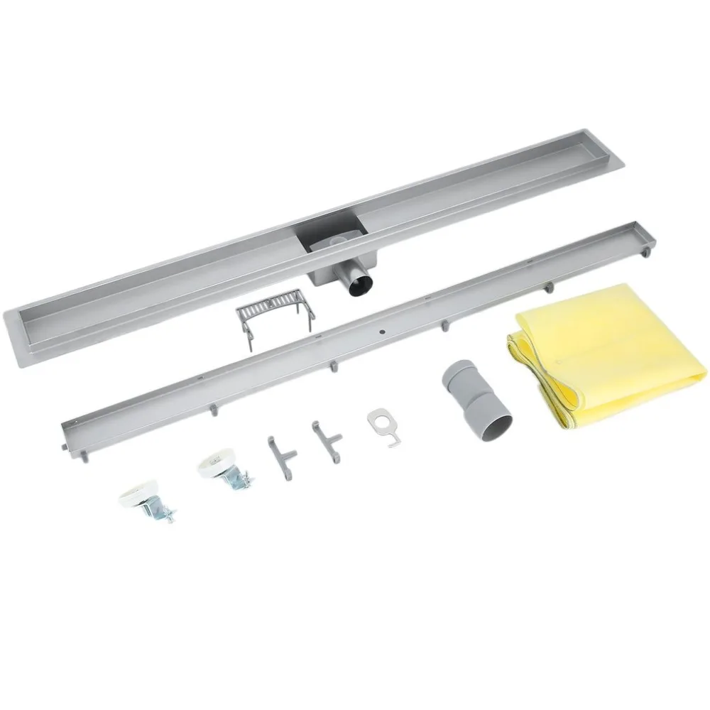 

90cm Stainless Steel Tile Insert Rectangular Linear Anti-Odor Floor Drain Shower Drain Vertical Bathroom Floor Drain