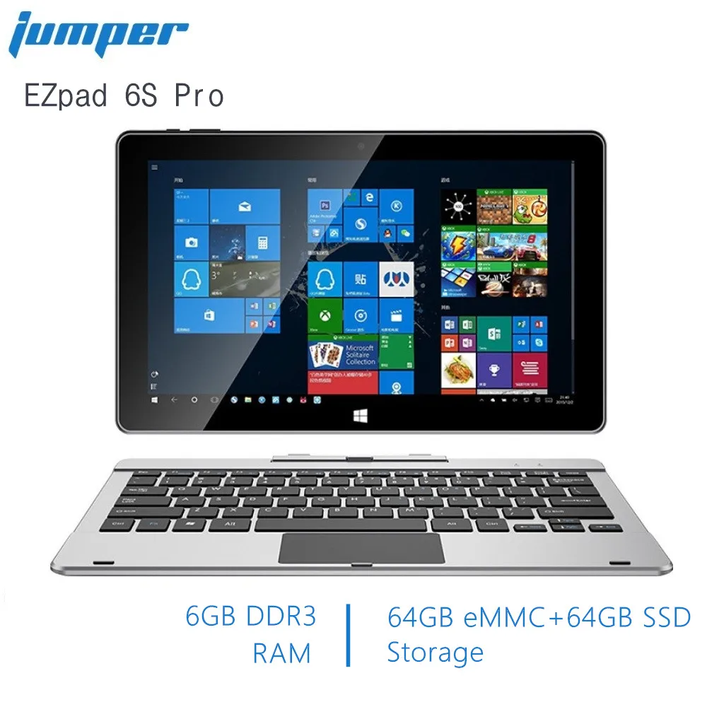 

Jumper EZpad 6S Pro 2 in 1 Tablet PC 11.6 inch 1080P Windows 10 Apollo Lake N3450 Quad Core 6GB RAM 64GB SSD+64GB eMMC 4500mAh