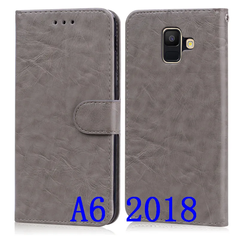 Case For Samsung Galaxy A6 2018 Soft TPU Silicone Phone Cover Leather Wallet Flip Case For Samsung Galaxy A6 A 6 Plus 2018 Case samsung silicone Cases For Samsung