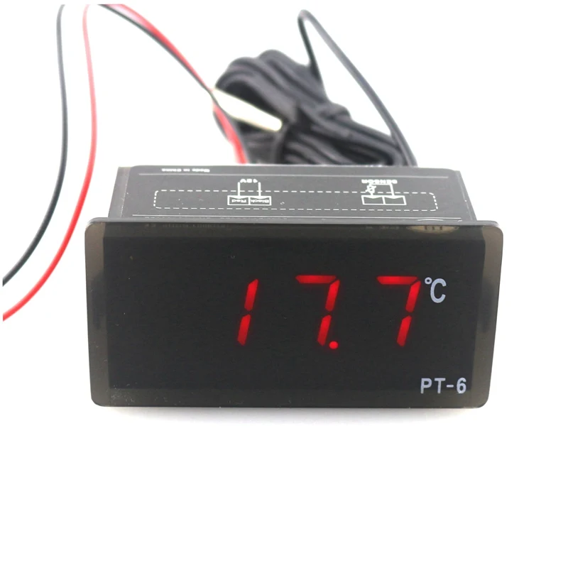 PT-6 цифровой светодиодный термометр Termometro-40~ 110C измеритель температуры с 2 м NTC зонд