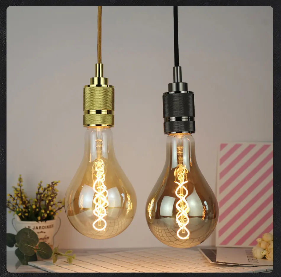 Grande do Vintage Lâmpada de Calor Ps35 e a110 Tamanho Decoração da Lâmpada Led Filamento da Lâmpada Led Edison Lâmpada Gigante Macio 4 w 220 v Brilho 6 High Quality vintage led lamp