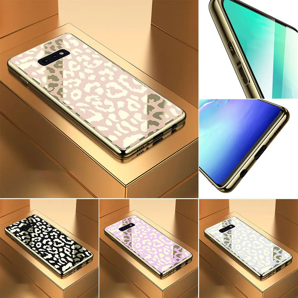 KISSCASE Leopard Phone Case For Samsung S10 S9 Plus Lite Fashion Tempered Glass Cases Note 9 Matte Back Covers |
