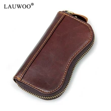 Роскошный ручной работы мужской держатель для ключей из натуральной кожи, держатель для ключей, кожаный брелок, ключница, Женский умный чехол для ключей, Органайзер