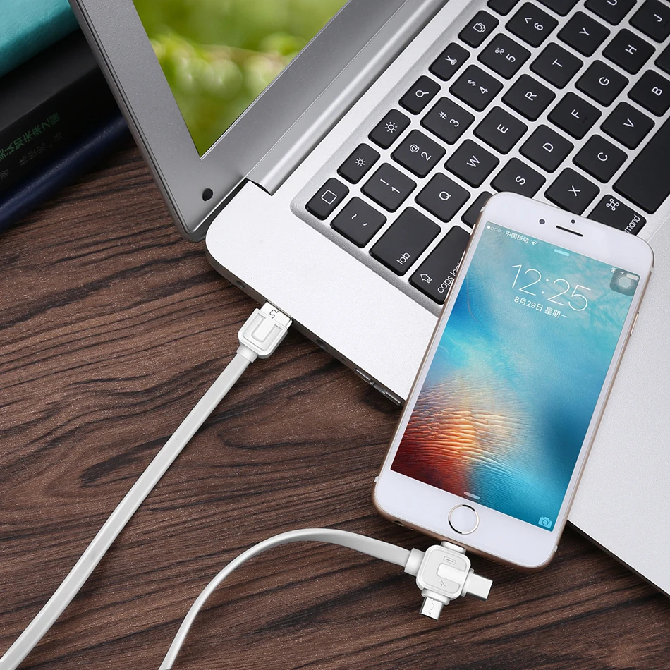 Universal 3 in 1 Lighting Charging&Sync Data Cable For iPhone 7 8 6s Plus X Micro USB Type-C Fast Charge Cables For Xiaomi (3)