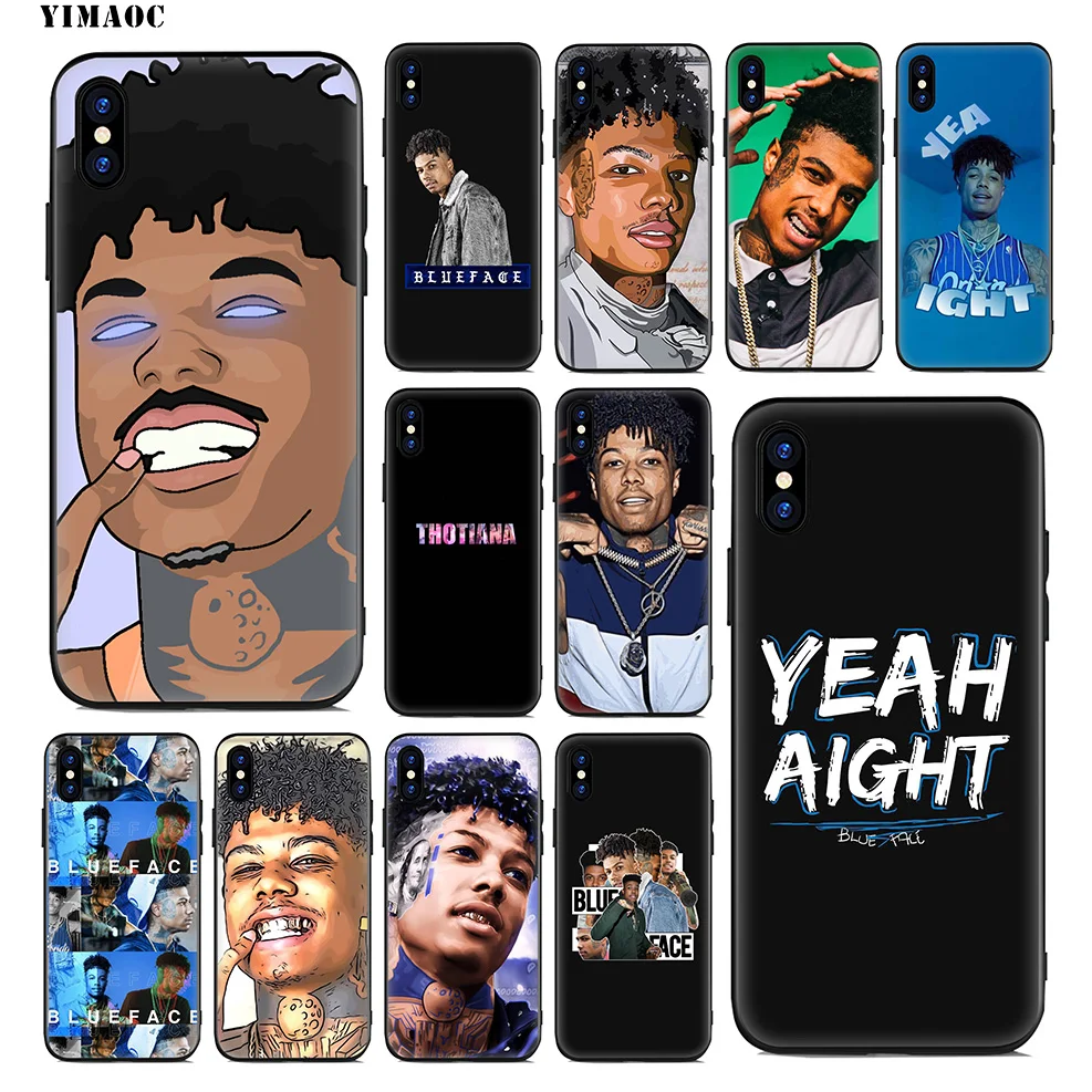 

YIMAOC Rapper Singer Blueface Soft Silicone Case for iPhone 11 Pro Xr Xs Max X or 10 8 7 6 6S Plus 5 5S SE