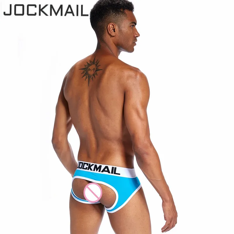 Мужское нижнее белье JOCKMAIL трусы бикини с открытой спиной и эффектом пуш ап для