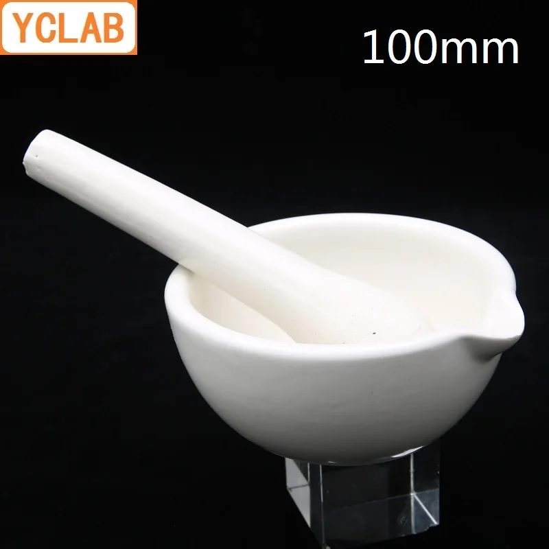 

YCLAB 100mm Ceramic Mortar Mash Garlic Meat Pepper Drug china Pottery Porcelain Crockery Earthen Kitchenware Labware