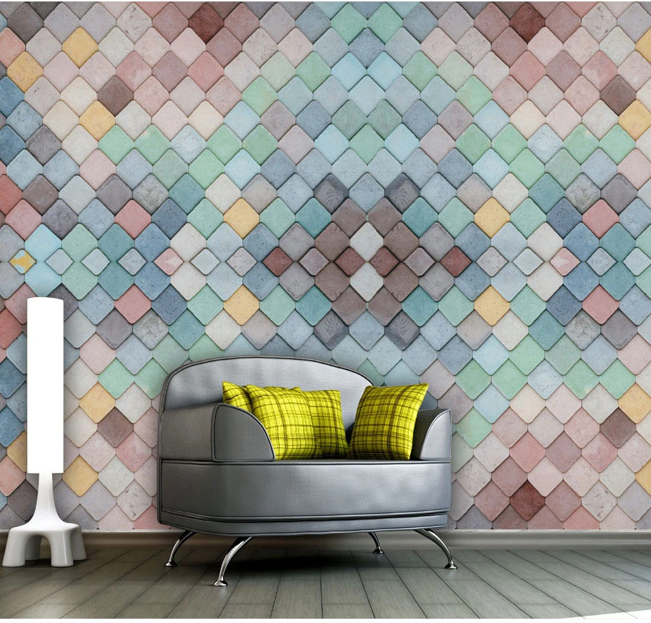 3d Modern Geometric Pattern Wallpaper Art Wall Mural Living Room Sofa  Background Tv Wall Simple Lattice Mural Wallpaper Decor - Wallpapers -  AliExpress