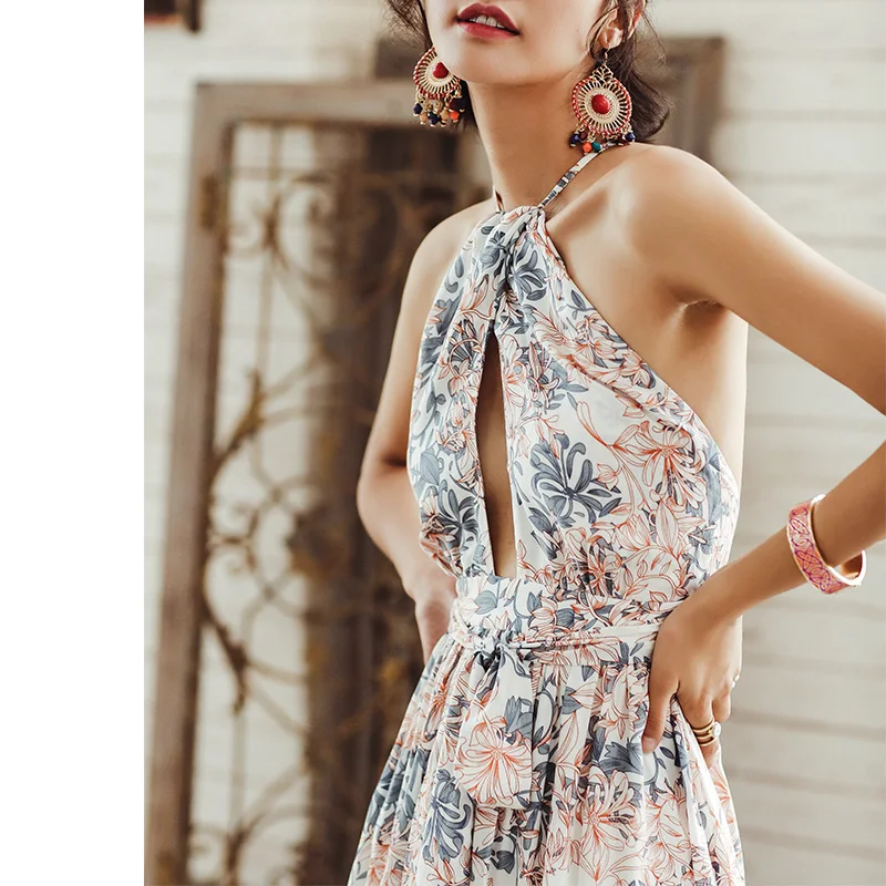 

2018 Special Offer Bohemia Beach Skirt Female Summer New Seaside Holiday Dress Halter Of Thailand Phuket Island