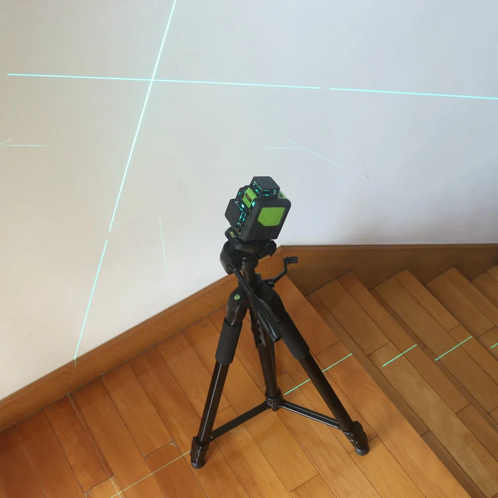 Зеленый лазерный нивелир самовыравнивания 360 горизонтальный вертикальный лазерный луч 2/5/8/12 линий лазерный уровень 3D 360