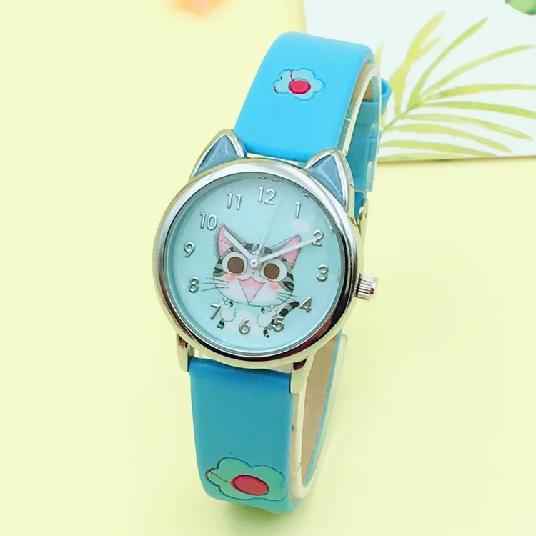 JOYROX Cute Cheese Cat Pattern Kids Watch Quartz Analog Child Watches For Boys Girls Student Clock Gift Relogio Feminino JOYROX Cute Cheese Cat Pattern Kids Watch Quartz Analog Child Watches For Boys Girls Student Clock Gift Relogio Feminino