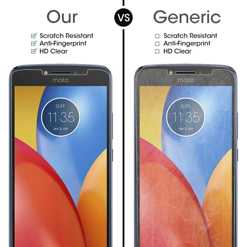 Для Motorola Moto Z Force M E3 E4 E5 Plus G4 Play 9H твердость поверхности 2.5D взрывозащищенное