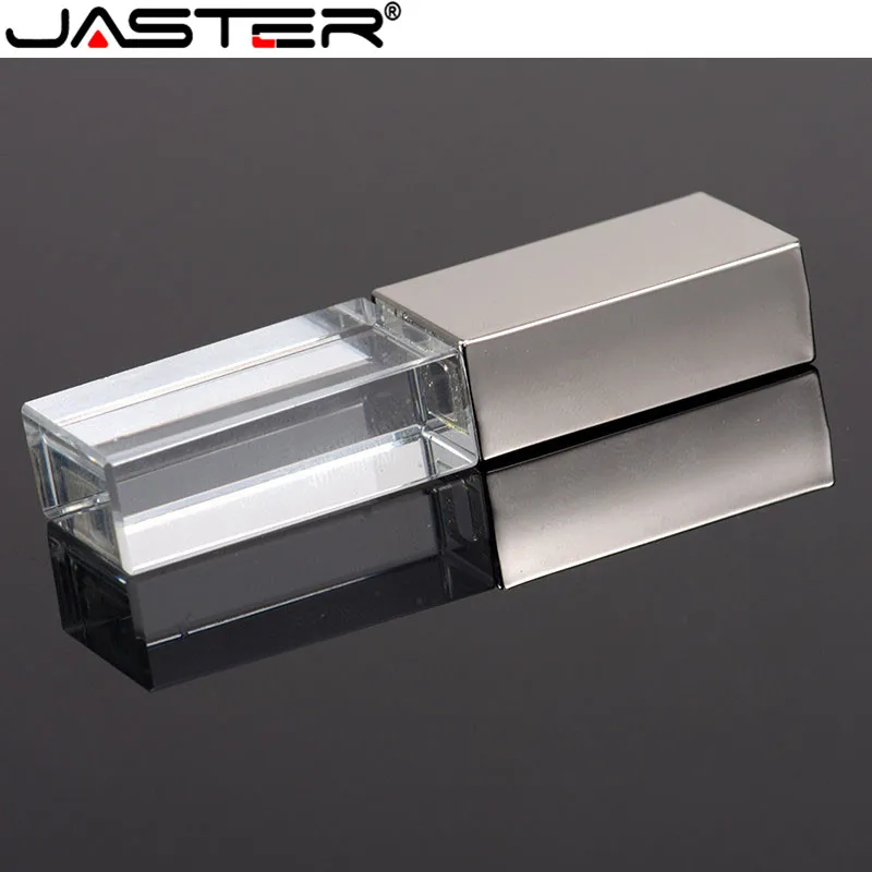 JASTER Crystal usb палочки 3d печать на заказ логотип 10 шт. бесплатно 4 ГБ 8 ГБ 16GGB 32 Гб 64 Гб usb флеш-накопитель прозрачное стекло