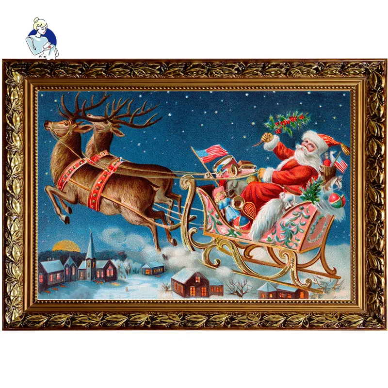 

JOY SUNDAY Diamond painting Diamond embroidery full square 5d 3d diy mosaic Merry Christmas Santa Claus Home Decoration painting