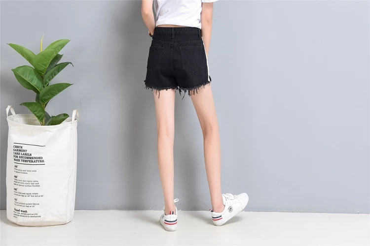 DONGDONGTA Джинсовые шорты 2019 Новая мода Высокая Талия летние короткие джинсы Повседневное Короткие штаны для Для женщин ZTK-3337