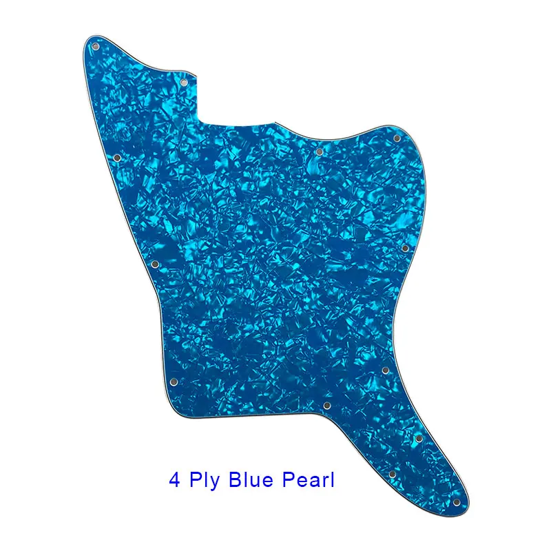 Pleroo пустой Гитары pickguards с фиксированной резьбовыми отверстиями для нас Jazzmaster Гитары Замена Гитары к царапинам плиты - Цвет: 4 ply blue pearl