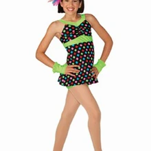 Балетные гимнастические леотарды Купальник современный взрослый Детская Одежда для танцев; в стиле хип-хоп, джазовое выступление Костюмы одежда Цвет в горошек