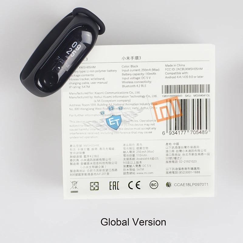 Глобальная версия Xiaomi mi Band 3 Xiomi band умный Браслет 0 78 &quotOLED дисплей фитнес трекер