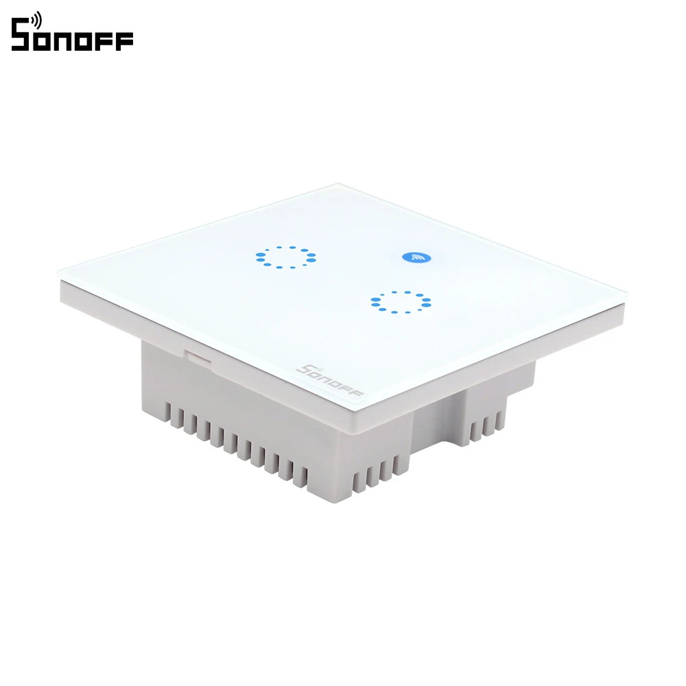 Интеллектуальный выключатель света Sonoff T1 Smart WiFi RF/приложение/сенсорный экран Управление настенный светильник Переключатель 1/2/3 банда 86 Тип UK Панель настенный сенсорный светильник переключатель умный дом пульт дистанционного управления