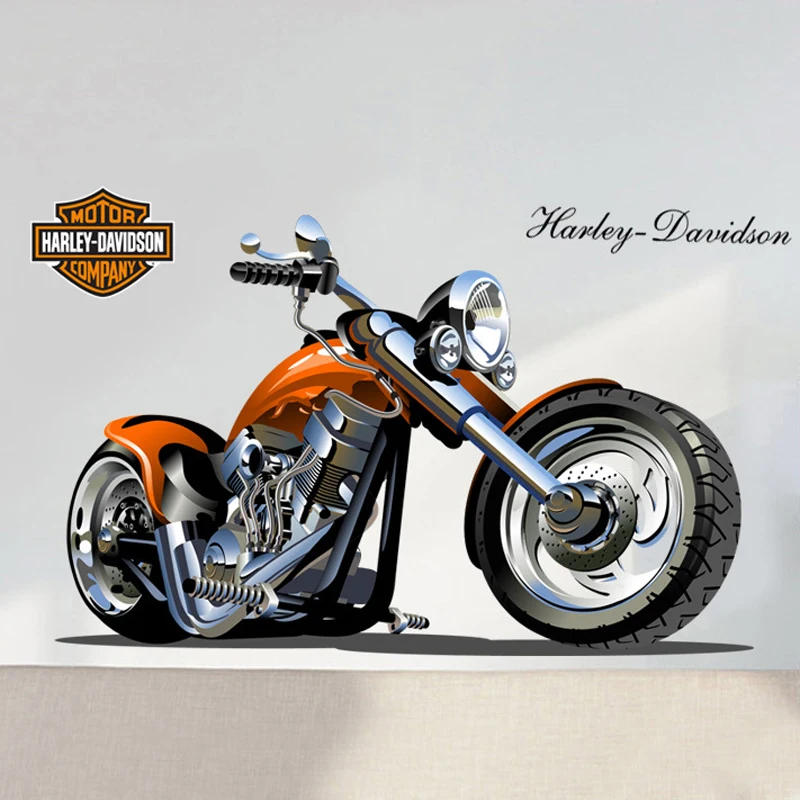 Home Decor Amazing 3d Harley Motorcycle Wall Stickers Removable Pictures For Living Room Kids Car In From Home Decor Amazing 3d Harley Motorcycle Wall Stickers Removable Pictures For Living Room Kids Car In From