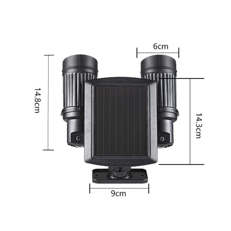 Z20 adjustable Solar spotlight Body sonar fourteen LED lamps super light camping solar power battery for courtyard corridor