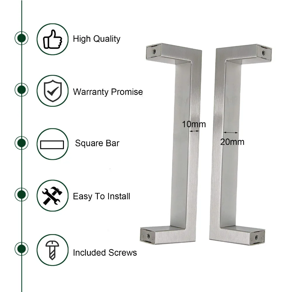 Probrico Funiture тянет 10 мм* 20 мм квадратные ручки для кухонного шкафа ручки для выдвижных ящиков матовая кухонная ручка дверного шкафа Ручка для вытягивания