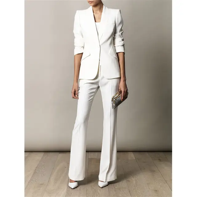 White fitted trousers ladies Clearance
