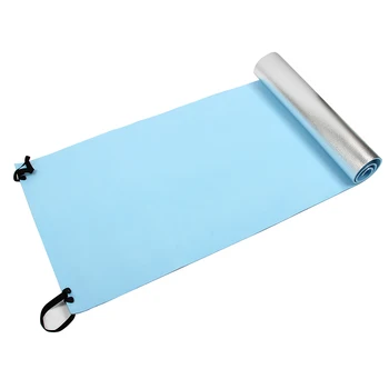 

Extra Thick Camping Picnic Pad Yoga Mat Sleeping Outdoor Mattress Fitness Mat (Blue, Silver)