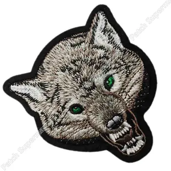 

WOLF Small Embroidered Iron On/Sew On Patch Biker Heavy Metal Wholesale Free Shipping Dropship
