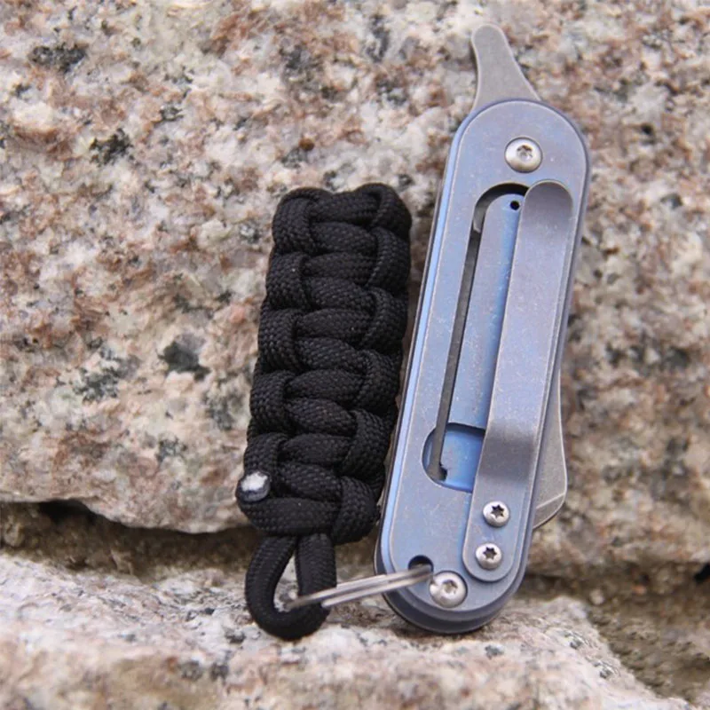 EDC нейлоновая веревка Paracord узел 7 ядро светоотражающий орнамент DIY Paracord кулон брелок из Паракорда с кольцом для ключей