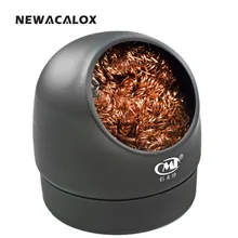 NEWACALOX Anti Static Welding Soldering Solder Iron Tip Cleaner Cleaning Steel Wire With Stand Set Repair Tool