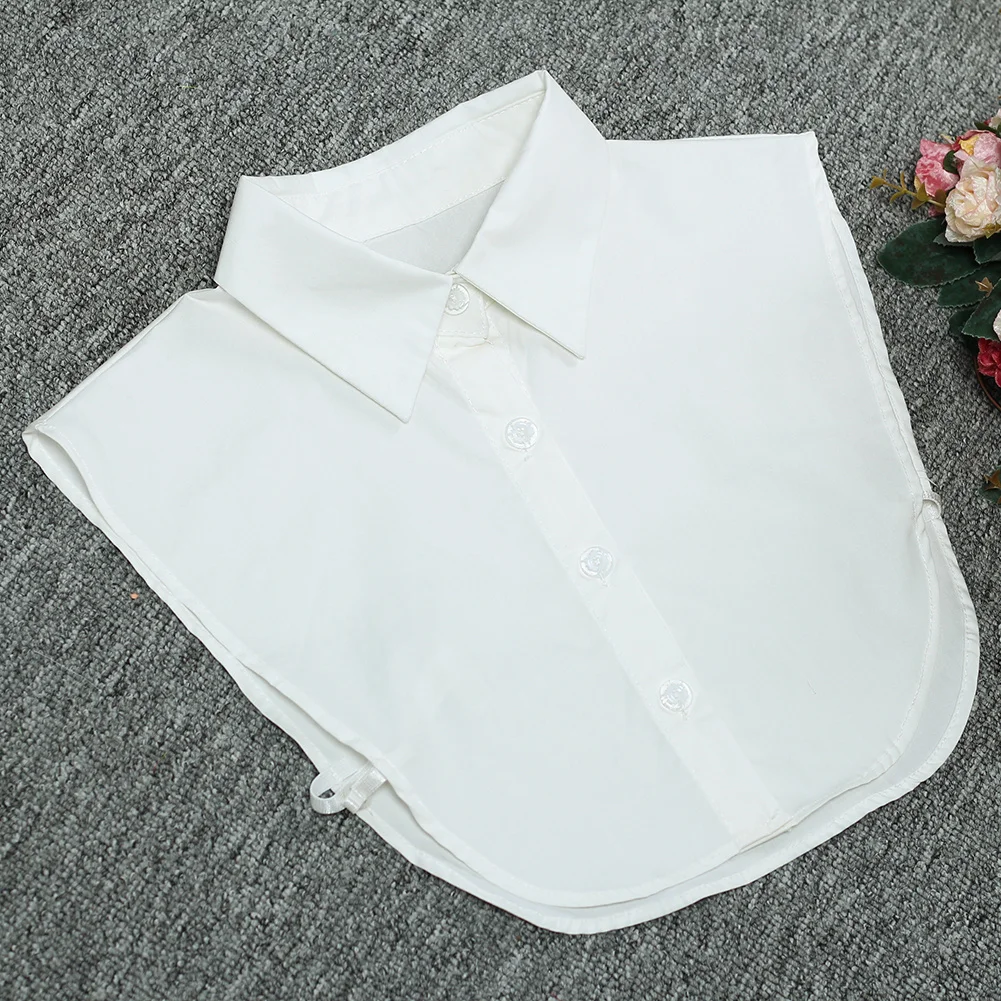 

Unisex Fake False Lapel Half Shirt Style Blouse Detachable Removable Collar Men Womens Accessories Neck Decor Cotton Black/White