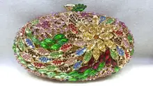 Free shipping !! A15-39,colorful color fashion top crystal stones ring clutches bags for ladies nice party bag