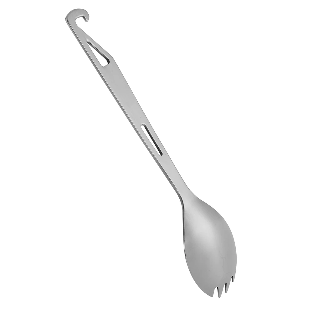 Lixada нержавеющая сталь Spork длинная ручка Spork с открывалкой для бутылок легкий открытый ужин Spork Столовые приборы для путешествий кемпинга