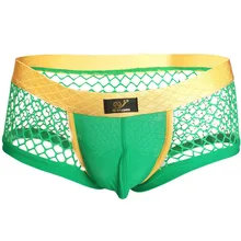 Новые летние мужские сексуальные ажурные сетчатые нижнее белье бикини мужские сетчатые трусы-боксеры сексуальные бикини шорты дышащее нижнее белье SZ s-xl